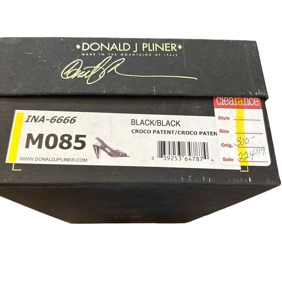 Donald Pliner classic black sling crocs back heels - size 8.5 - Picture 9 of 9
